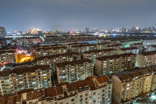 淄博市万家灯火夜景