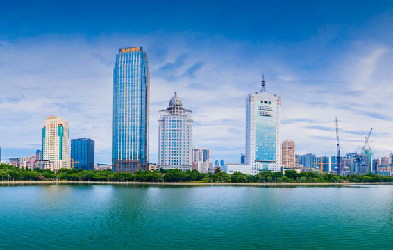 厦门白鹭洲公园城市风光