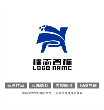 PY字母标志鼎型科技logo