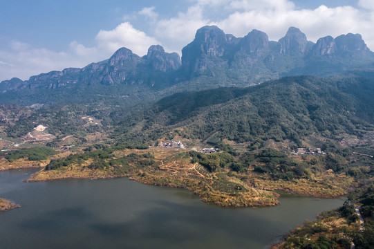 航拍漳州灵通山自然风景