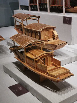 江南水乡木船模型螺蛳船