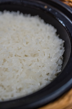 一碗白米饭特写