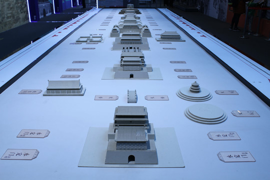 北京中轴线历史建筑纸艺概念模型
