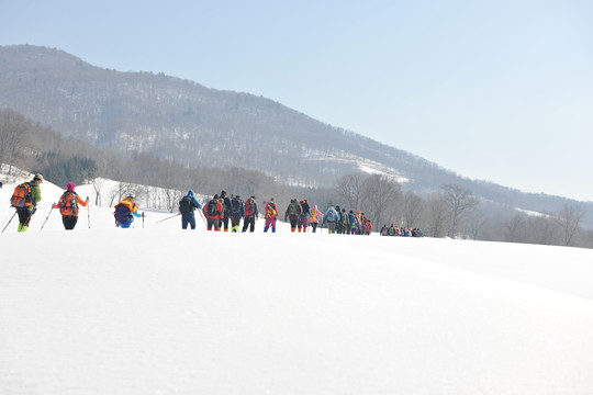 冬季登山户外雪景