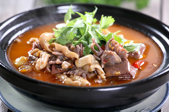 鸡杂烧鸭血