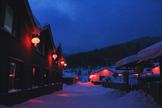 雪乡夜景