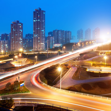 南昌已拆除的顺化门高架桥夜景