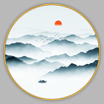 中式山水画