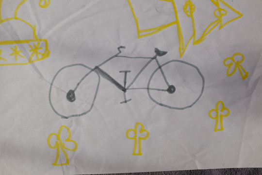 儿童画简笔画自行车