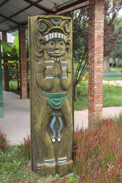 中国西安世博非洲木雕女性木雕
