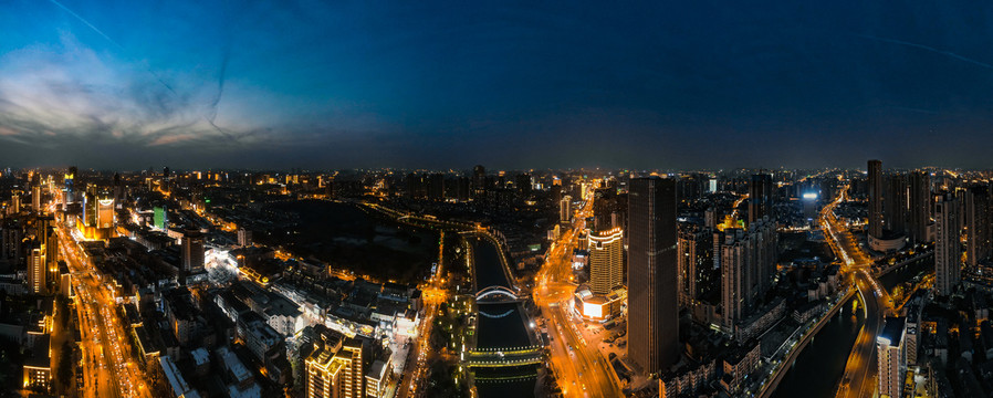 安徽合肥大东门夜景航拍