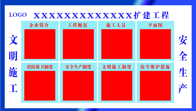 扩建工程安全生产公示栏