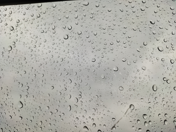 车玻璃上的水滴