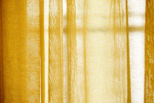 黄色纹理窗帘