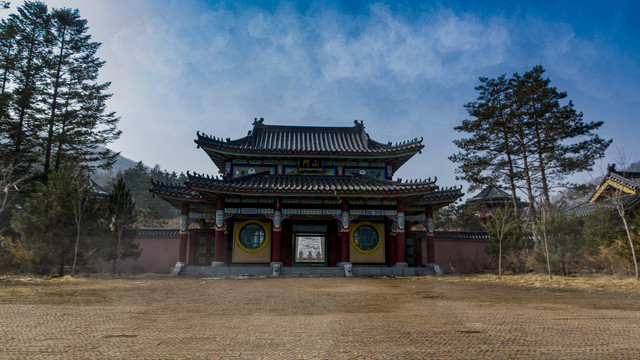 寺庙民俗古建筑风景