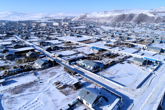 三河马的故乡三河乡冬季雪景