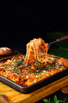 韩式芝士泡菜饭
