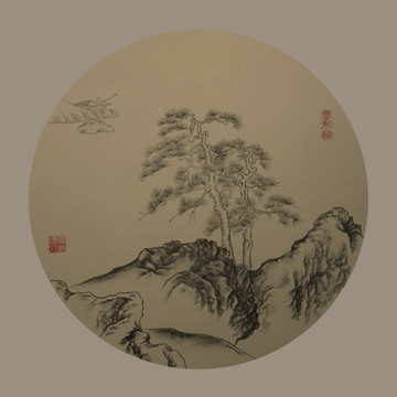 仿古画小品