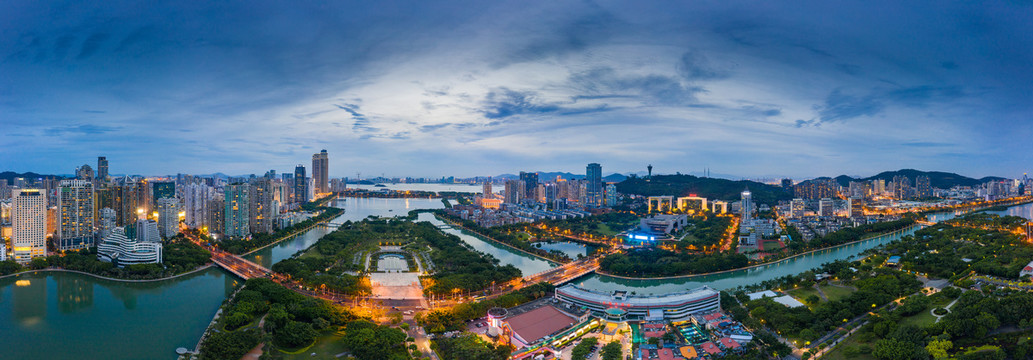 厦门白鹭洲公园夜景