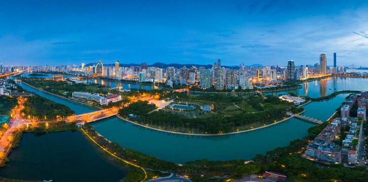 厦门白鹭洲公园夜景