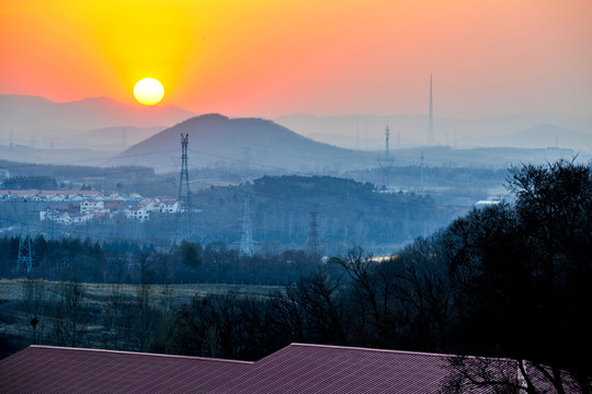 乡村夕阳