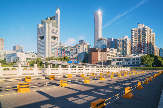 北京建外CBD建筑和城市交通