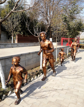 城市运动人物雕塑