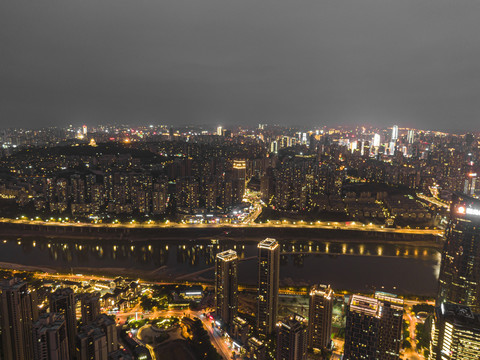 重庆夜景大坪渝中区江北区嘉陵江