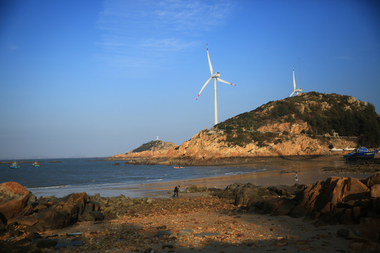 惠安县小岞风车岛风光