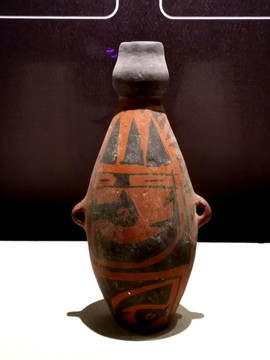 仰韶文化鸟鱼纹彩陶瓶