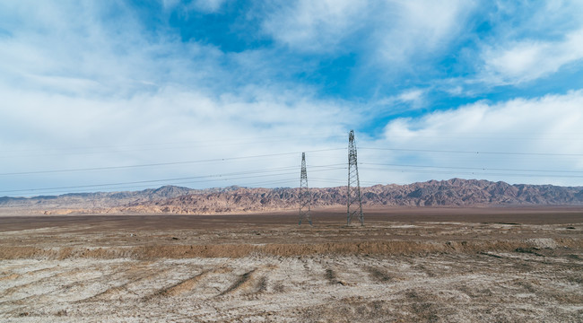 中国西部新疆荒漠自然风光