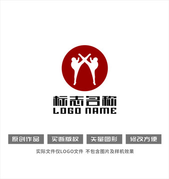 跆拳道健身标志logo