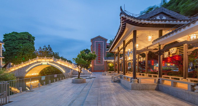 东涌水乡风情街夜景