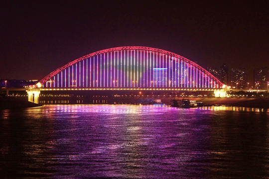 晴川桥夜景