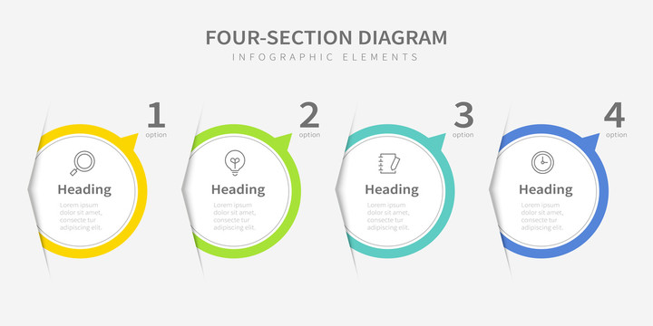 四选项图表创意设计模板