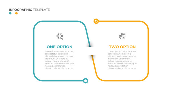 两选项细线延伸信息图表模板