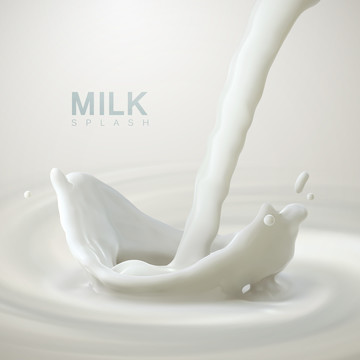 倒牛奶创意设计插图