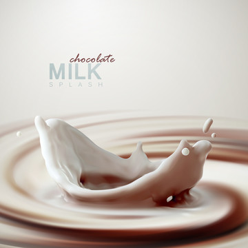 巧克力牛奶创意设计插图