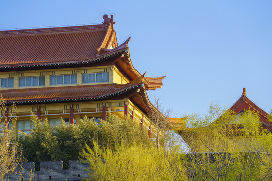 仿古建筑飞檐一角