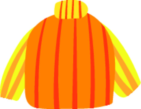 橙色毛衣扁平插画