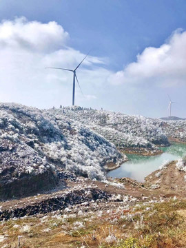 风电雪景