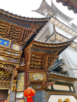 中式古建牌坊牌楼