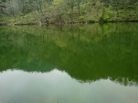 湖泊山峰森林