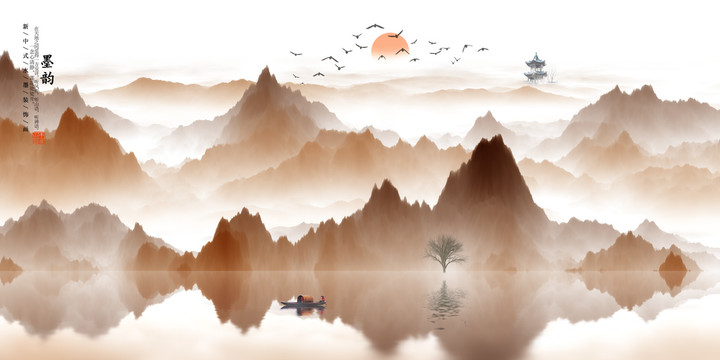 山水背景