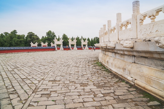 北京天坛公园古建筑和旅游风光