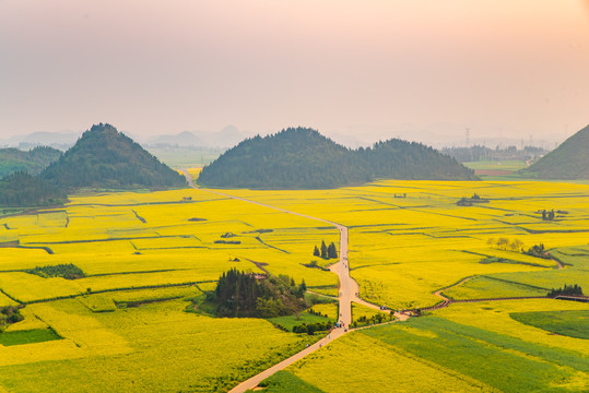 黄昏金鸡峰丛