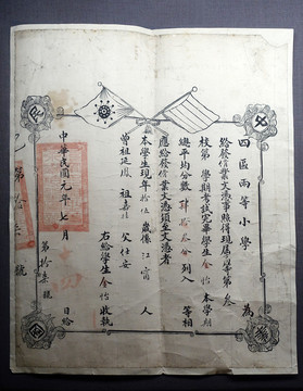 1912年小学修业文凭