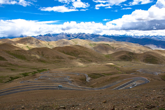 西藏日喀则地区珠峰公路沿途风光