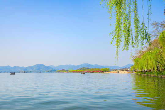 杭州西湖春景断桥