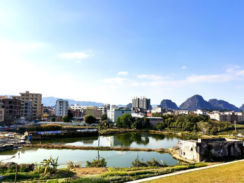 阳春市合水镇合水水库风光